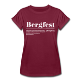 Shirt "Bergfest Definition", verschiedene Farben - Bordeaux