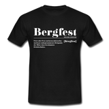 Shirt "Bergfest Definition", verschiedene Farben - Schwarz
