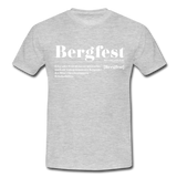 Shirt "Bergfest Definition", verschiedene Farben - Grau meliert