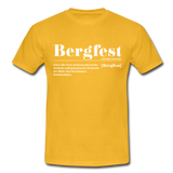 Shirt "Bergfest Definition", verschiedene Farben - Gelb