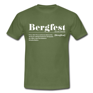 Shirt "Bergfest Definition", verschiedene Farben - Militärgrün