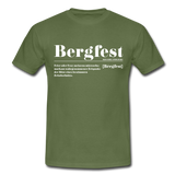 Shirt "Bergfest Definition", verschiedene Farben - Militärgrün