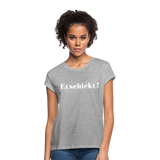 Frauen Oversize T-Shirt - Grau meliert
