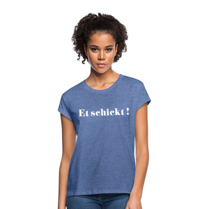 Frauen Oversize T-Shirt - Denim meliert