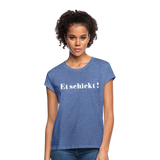 Frauen Oversize T-Shirt - Denim meliert