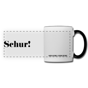 Tasse "Schur", weiß-schwarz - Weiß/Schwarz