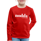 Kindershirt, langarm, "Nodda Definition", verschiedene Farben - Rot