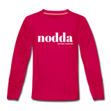 Kindershirt, langarm, "Nodda Definition", verschiedene Farben - dunkles Pink