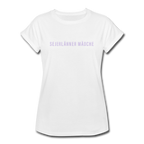 Shirt "Siegerlandliebe/ Sejerlänner Mädche", weiß-lila - Weiß