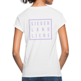 Shirt "Siegerlandliebe/ Sejerlänner Mädche", weiß-lila - Weiß