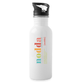 Trinkflasche "Nodda Definition bunt" aus Edelstahl, verschiedene Farben - weiß