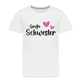 Kindershirt "Große Schwester", verschiedene Farben - weiß