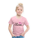 Kindershirt "Große Schwester", verschiedene Farben - Hellrosa