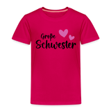 Kindershirt "Große Schwester", verschiedene Farben - dunkles Pink