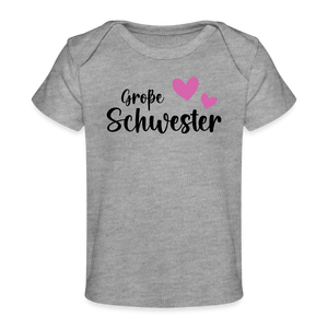Baby Shirt "Große Schwester", verschiedene Farben - weiß